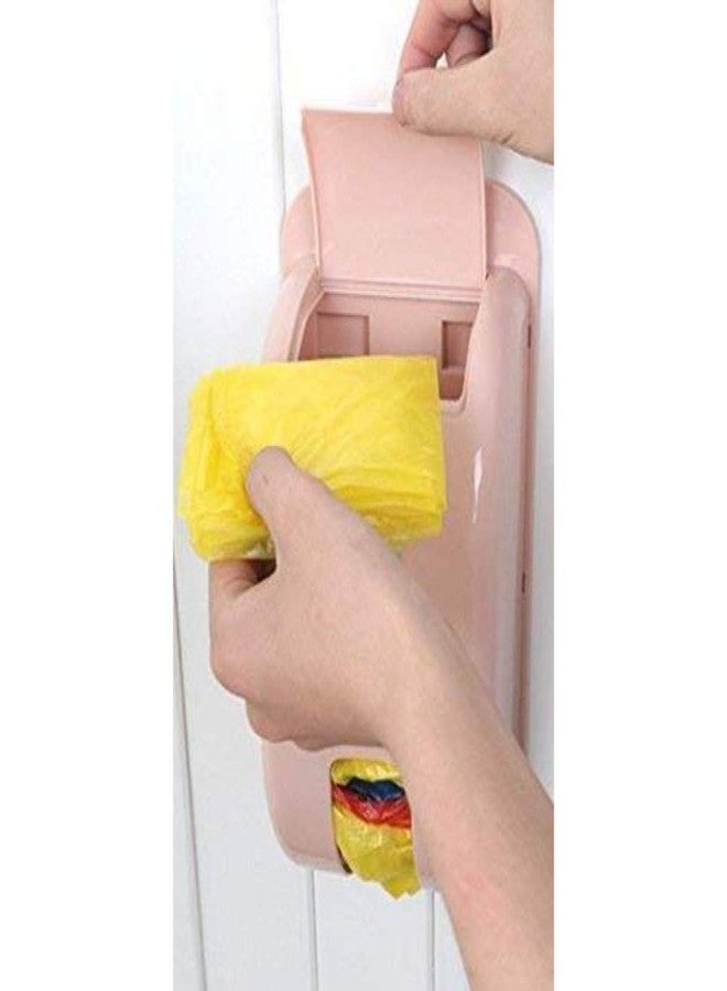 APURK_ Wall Mounted Garbage Bag Dispenser Plastic Wall Sticking Trash Bag Storage Container Dispenser Box (Standard Size, Multicolour) - Image 4