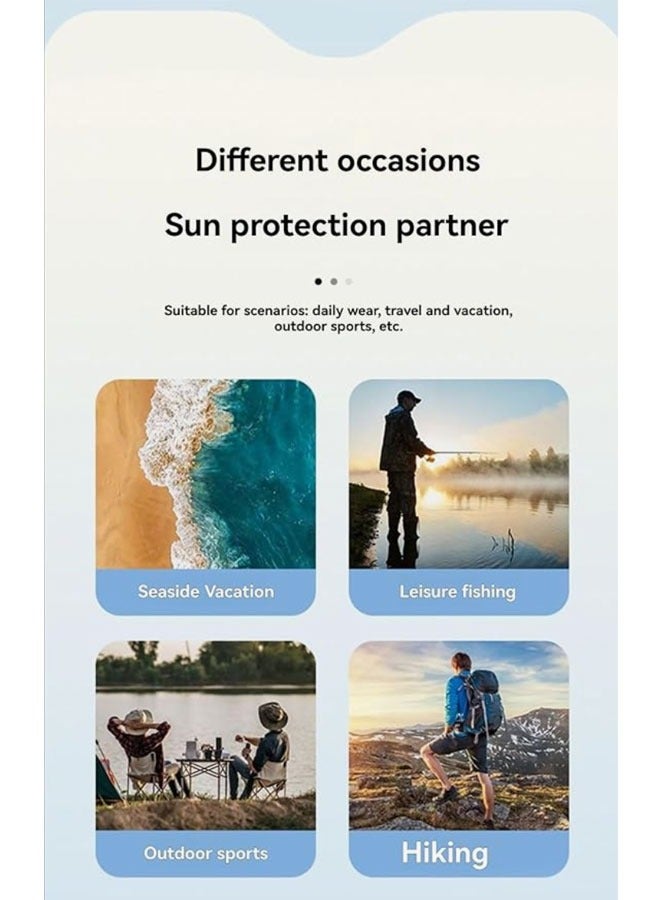 Multifunctional Detachable Outdoor Sun Hat (Army Green), UPF 50+, Breathable Fabric, 360° UV Shield, Foldable, Adjustable Fit, Removable Face&neck Cover, For Hiking, Fishing, Beach Trips, Daily Wear - Image 2