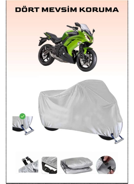 Lock Compatible Motorcycle Canvas For Kawasaki Er-6 F, Safe, Waterproof Durable Fabric