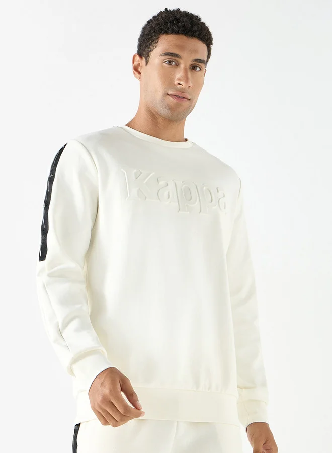 Kappa Logo Detail Sweatshirt with Long Sleeves