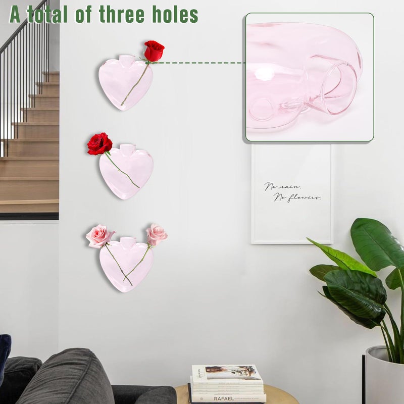 CYZglass Wall Hanging Planter Propagation Station for Indoor Plants Glass Vase Air Plant Holder Gift for Women Girlfriend Plant Lover - Image 4