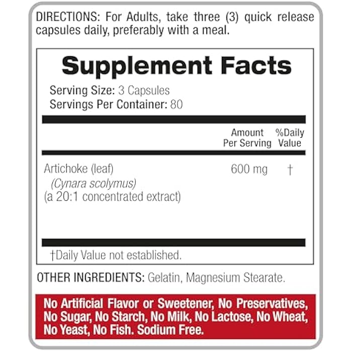 FITO MEDIC'S Artichoke Capsules 240 Count | Alcachofa Supplement - Image 3