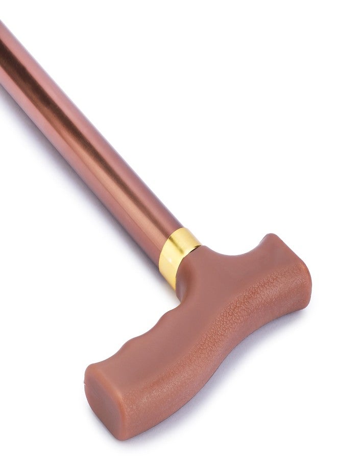 عصا المشي النحاسية ذات المقبض على شكل حرف T من دكتور تورسو | دعم للحركة | راحة وأناقة؛ تصميم مريح للرجال والنساء وكبار السن (نحاسي) - Image 3