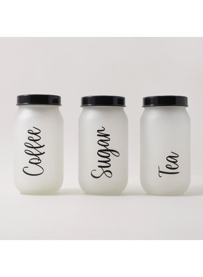 ALBERTO 3Pcs Glass Canister Set 1L - Image 1