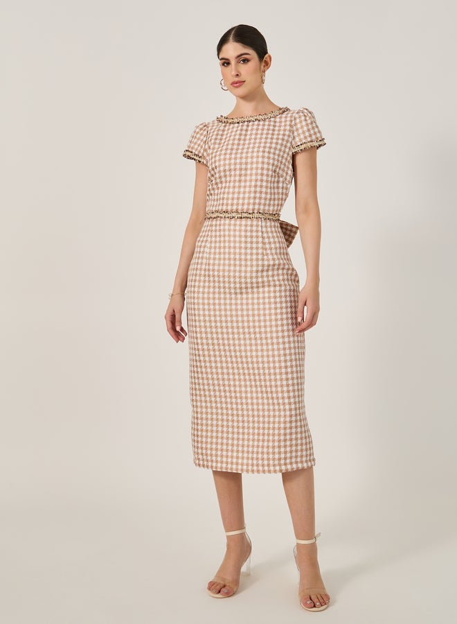 Styli Gingham Pencil Dress  - Image 2