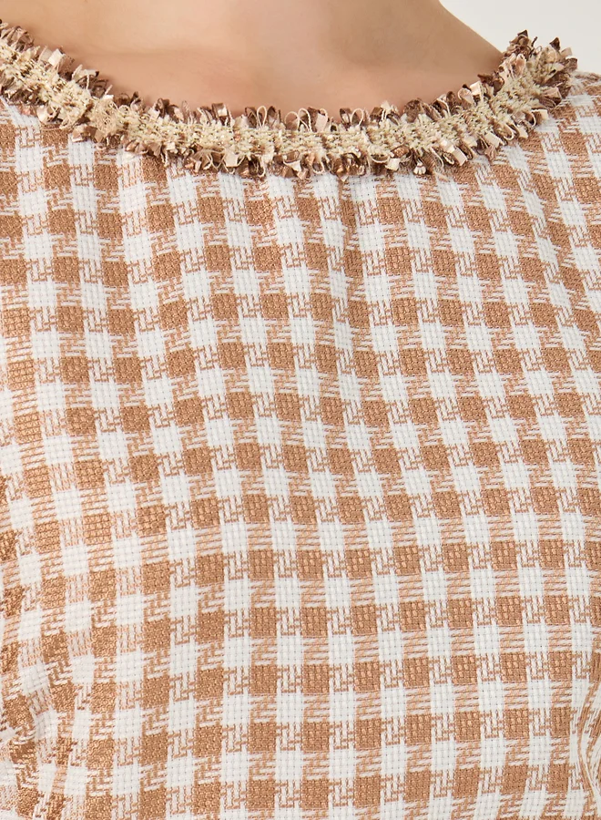Styli Gingham Pencil Dress