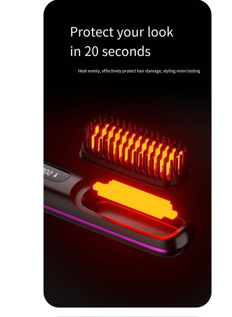 general Mini Ionic Straightening Comb – Travel-Friendly Straightener & Curler for Men/Women, Dual-Use Hair Styling Tool - Image 2