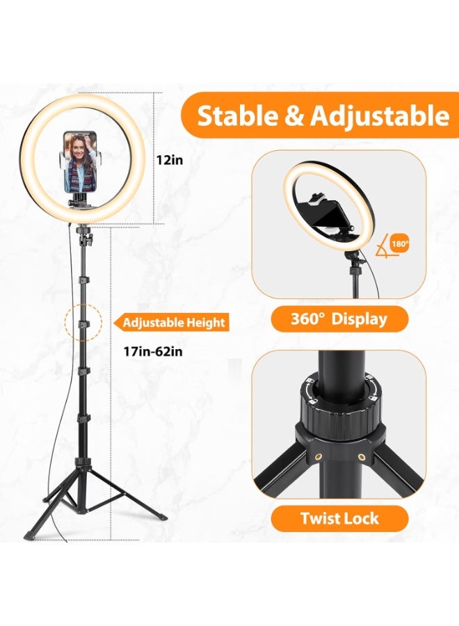 8-Inch Selfie Ring Light with Tripod Stand & Phone Holder – USB Powered - Image 3