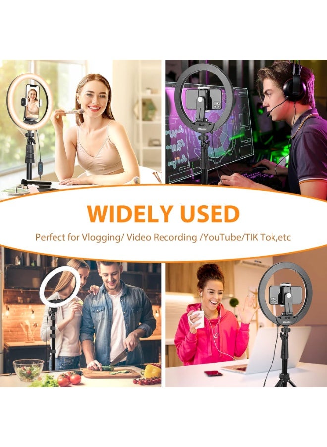 8-Inch Selfie Ring Light with Tripod Stand & Phone Holder – USB Powered - Image 5