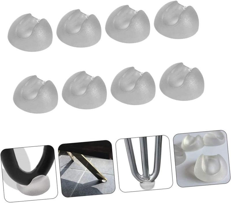 DOITOOL 8Pcs Non Slip Furniture Feet Pads Protective Chair and Table Supports Transparent Floor Protectors for All Chair Types Easy Installation Reliable Skid Design - Image 3