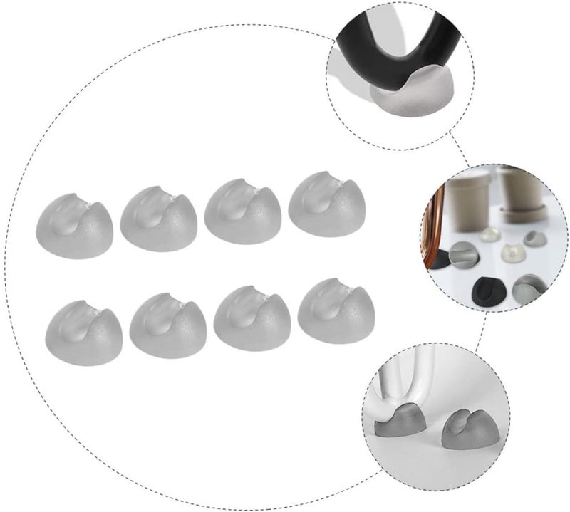 DOITOOL 8Pcs Non Slip Furniture Feet Pads Protective Chair and Table Supports Transparent Floor Protectors for All Chair Types Easy Installation Reliable Skid Design - Image 2