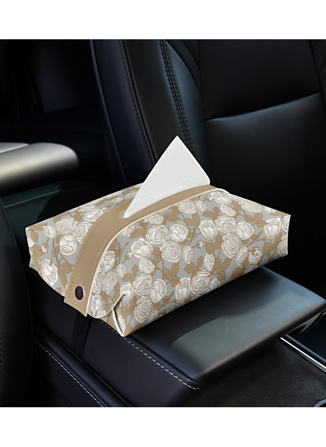 EBMINI Neoclassical Floral Car Tissue Box 