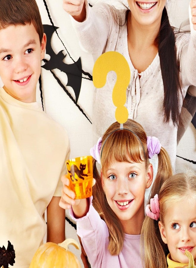 توي اند اونا مجموعة عصابات رأس TOYANDONA على شكل أسهم: عصابات رأس صفراء مرحة برموز وعلامات استفهام وتعجب، مثالية للحفلات الموسيقية والهالوين والأزياء التنكرية ودعائم الصور - عصابات شعر ناعمة قابلة للتمدد للنساء والرجال والأطفال - Image 3