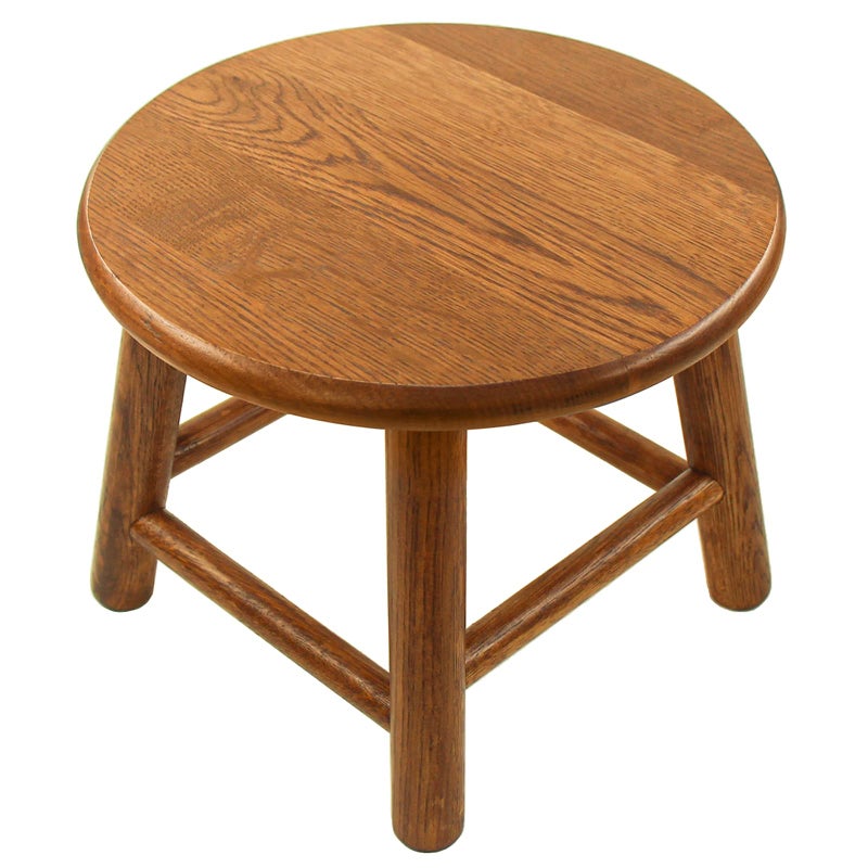 CONSDAN CONSDAN Kids Stool Milking Stool USA Grown Oak Plant Stand Handcrafted Solid Wood Stool 9 Low Stool Round Step Stool Wooden Stool for Kids Small Short Stool Shoe Changing StoolChocolate 