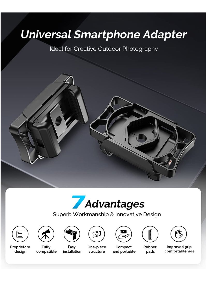 Telescope Adapter, Phone Adapter Mount Working with Spotting Scopes  Binoculars  Monocular  Telescope  Microscope Fits Almost All Optical Equipment and Smartphones on the Market - Image 2