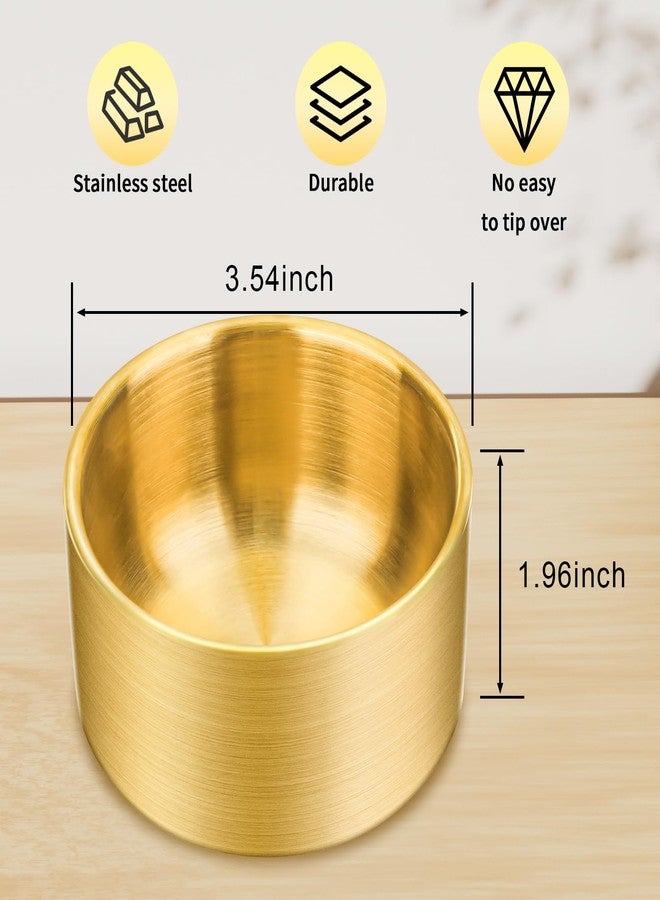 GXZNBC Paper Clip Holder, Paperclips Holders for Desk, Gold Bowl for Binder Bobby Pin, Paper Clip Dispenser - Image 2