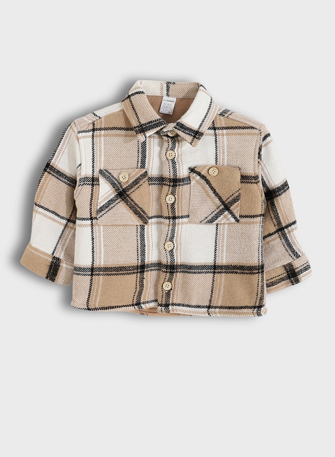 ال سي وايكيكي قميص أولادي بنقشة كاروهات - Image 1