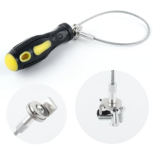 Aokdom Flexible Magnetic Oil Drain Plug Removal Tool,14.5inch Oil Drain Plug Tool with Strong Magnetism,Must Have Car Tools Fit Most Oil Pan Plug Screw Removal - Image 1