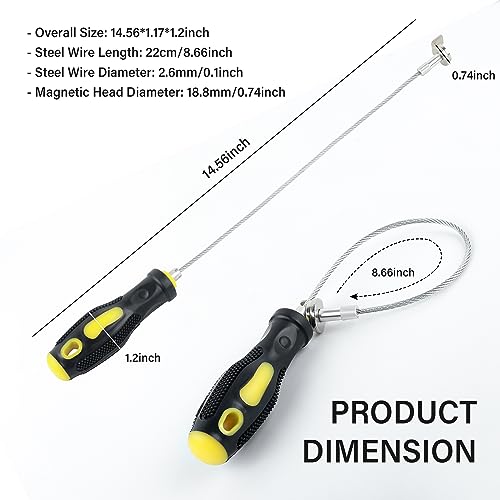 Aokdom Flexible Magnetic Oil Drain Plug Removal Tool,14.5inch Oil Drain Plug Tool with Strong Magnetism,Must Have Car Tools Fit Most Oil Pan Plug Screw Removal - Image 2