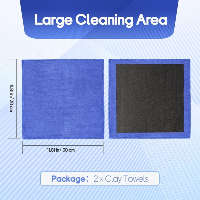 Anglekai 2PCS Clay Towel Auto Detailing, Clay Bar Towel 12 x 12 in Clay Bar Cloth Auto Detailing Clay Cloth for Car Clay Towel, Microfiber Car Clay Cloth - Image 2