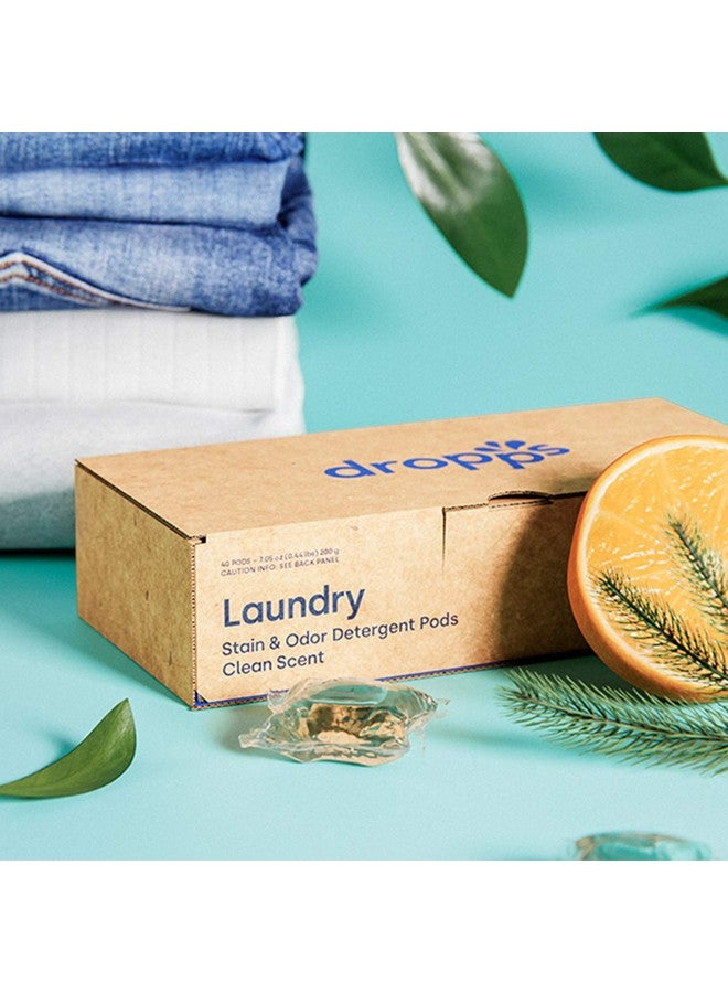 Dropps Odor & Stain Biobased Power Laundry Detergent Pods, Crisp Breeze (140 Pods) - HE Compatible Laundry Pods for Fresh Clothes - Laundry Soap Supplies & Recyclable Paperboard Packaging - Image 2