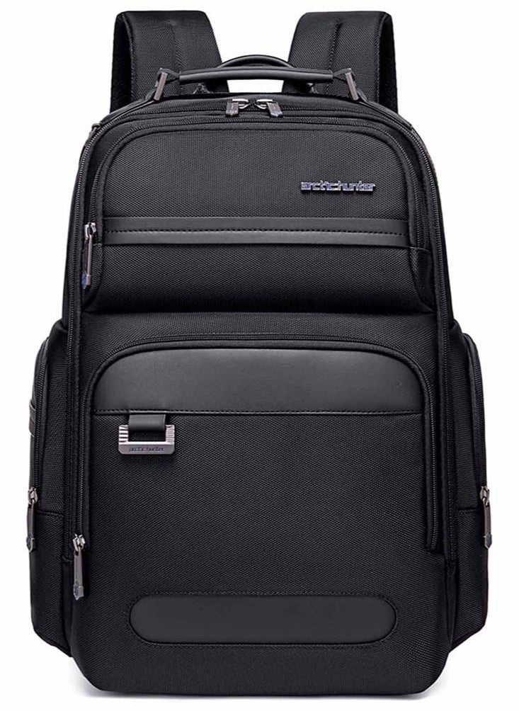 ARCTIC HUNTER - Large Business Travel Laptop Backpack, Durable Trip Bag with Independent Laptop and Tablet Computer Compartment for Men, Black - Image 1