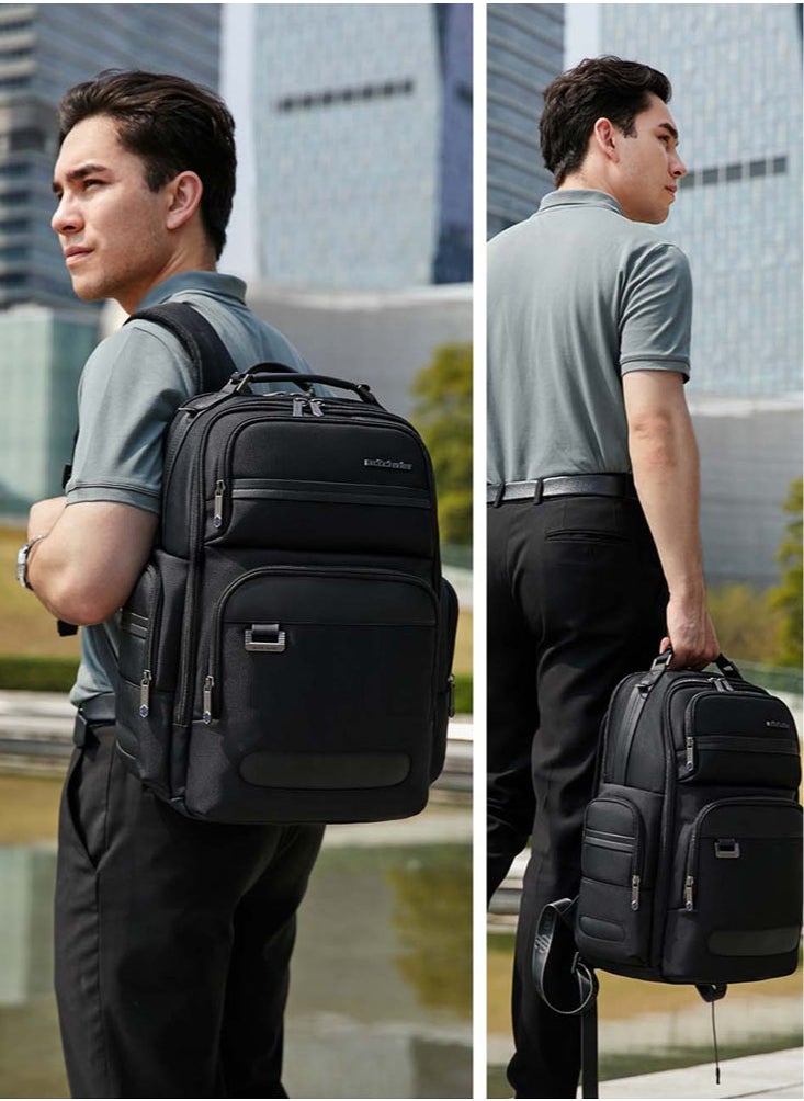 ARCTIC HUNTER - Large Business Travel Laptop Backpack, Durable Trip Bag with Independent Laptop and Tablet Computer Compartment for Men, Black - Image 1