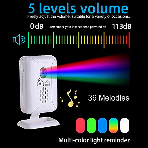Nesthao Upgraded Version Bed Sensor Alarm and Fall Prevention for Elderly/Dementia and More,Caregiver Pager Motion Sensor Alert with 5 Volume Level,Bed Alarm for Elderly Adults Wireless - Image 5