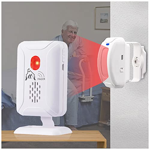 Nesthao Upgraded Version Bed Sensor Alarm and Fall Prevention for Elderly/Dementia and More,Caregiver Pager Motion Sensor Alert with 5 Volume Level,Bed Alarm for Elderly Adults Wireless - Image 1