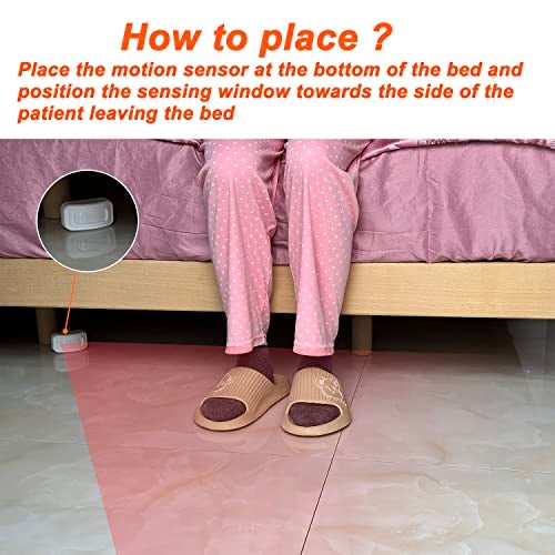 Nesthao Upgraded Version Bed Sensor Alarm and Fall Prevention for Elderly/Dementia and More,Caregiver Pager Motion Sensor Alert with 5 Volume Level,Bed Alarm for Elderly Adults Wireless - Image 3