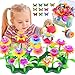 FUNZBO 109pcs Flower Garden Building Toy Set Spring Toys for 3 4 5 6 7 Years Old Girl STEM Montessori Educational Toy for Kid Toddler Sorting Stacking Building Block Birthday Gift for Girls - Image 3