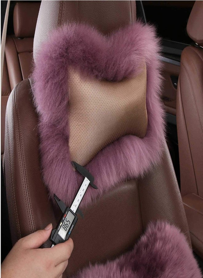 EGBANG Car Seat Neck Rest Pillow Warm Winter Wool Headrest Head Support Car Decor Accessories (Grey) - Image 4