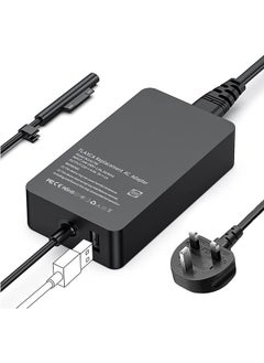65W  Charger for Surface Pro 9, Laptop Adatper Suitable for Microsoft Surface Pro 8/7/6/5/4/3/X Windows Surface Laptop 4/3/2/1 Surface Go 4/3/2/1 Surface Book 3/2 /1 Surface Tablet 1706 with USB charging port