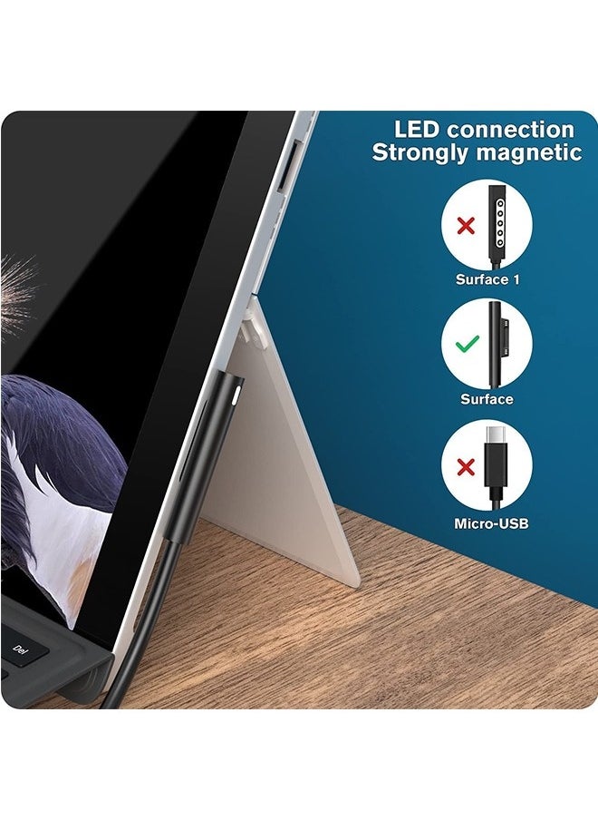Topleo - 65W  Charger for Surface Pro 9, Laptop Adatper Suitable for Microsoft Surface Pro 8/7/6/5/4/3/X Windows Surface Laptop 4/3/2/1 Surface Go 4/3/2/1 Surface Book 3/2 /1 Surface Tablet 1706 with USB charging port - Image 1