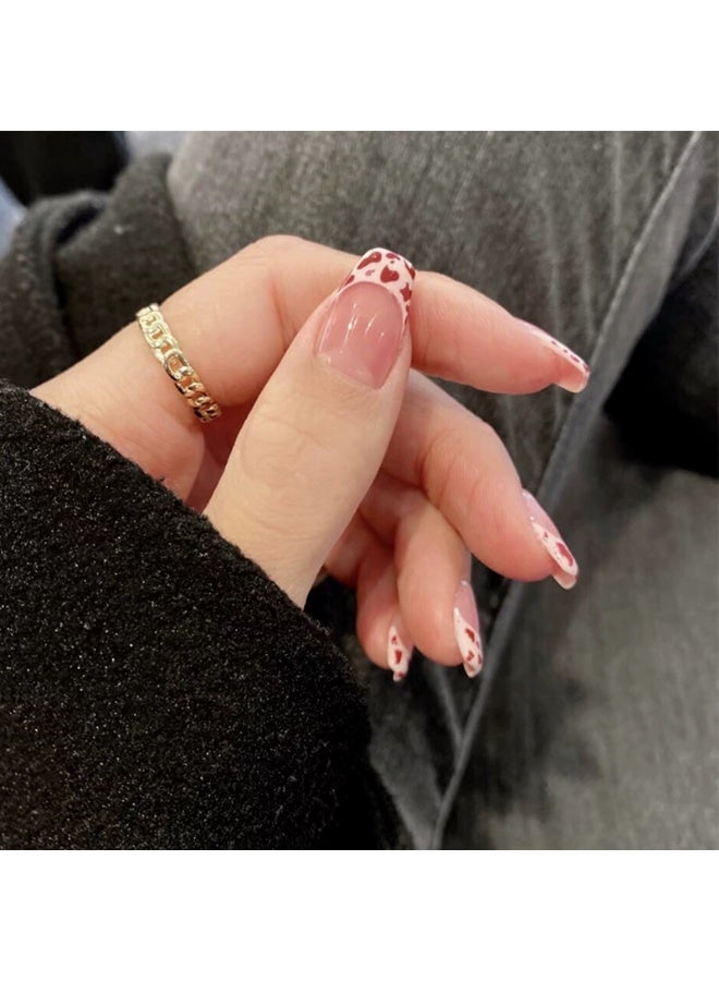 Goolsky Sweet Pink Leopard Print Mini Ballet Press-on Nails for Cute Edgy Summer & Spring Styles - Image 1