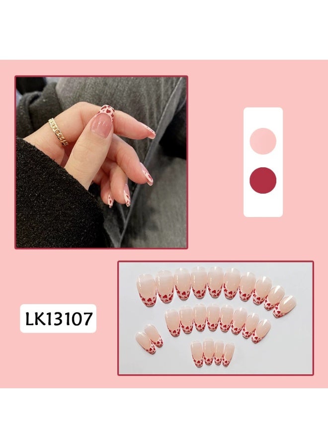 Goolsky Sweet Pink Leopard Print Mini Ballet Press-on Nails for Cute Edgy Summer & Spring Styles - Image 4