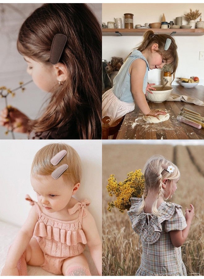 Fancy Clouds 20 Pack Baby Hair Clips For Girls Toddlerneutral Fabric Snap Clips Pins With Embroidery Daisy Flowerhandmade Hair Accessories Barrettes For School Age Kids Children Gifts - Image 5