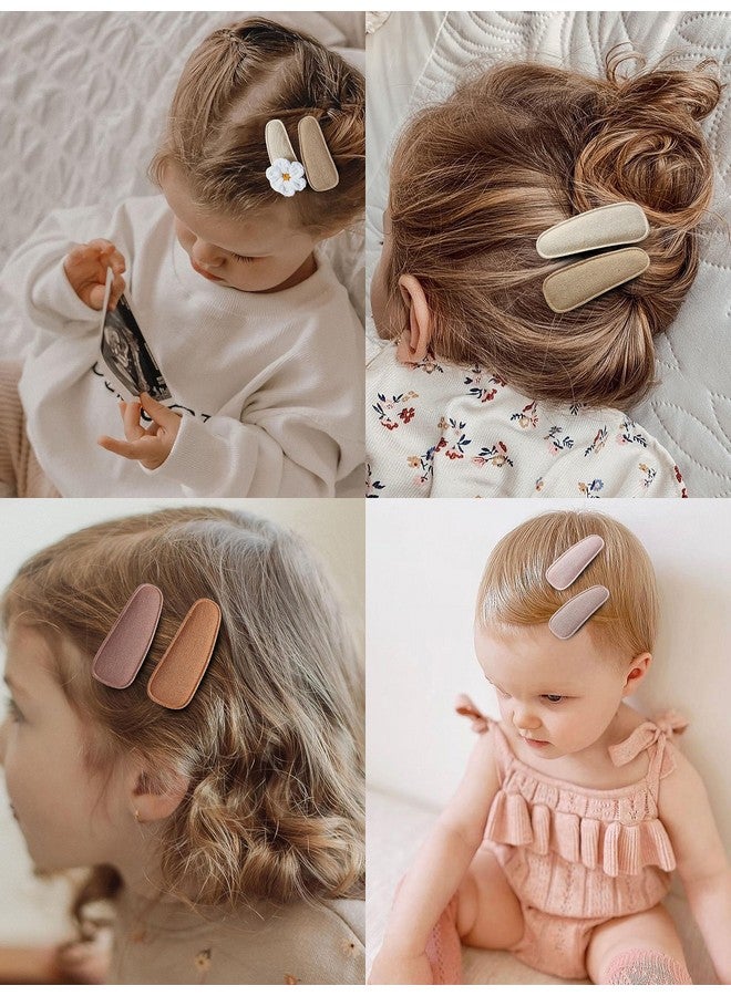 Fancy Clouds 20 Pack Baby Hair Clips For Girls Toddlerneutral Fabric Snap Clips Pins With Embroidery Daisy Flowerhandmade Hair Accessories Barrettes For School Age Kids Children Gifts - Image 4