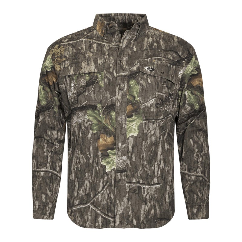 Mossy Oak Mens Long Sleeve Camo Hunting Shirts Cotton Mill Country Roots XLarge - Image 2