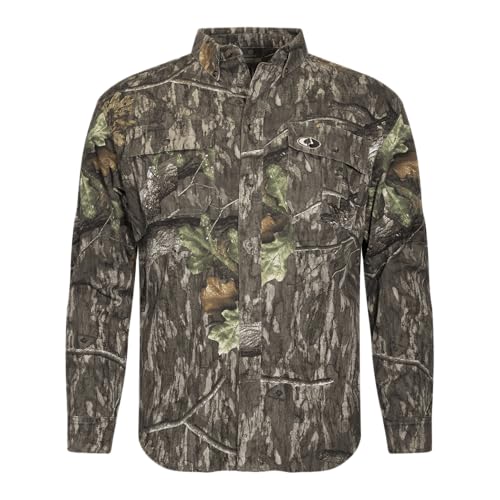 Mossy Oak Mens Long Sleeve Camo Hunting Shirts Cotton Mill Country Roots XLarge - Image 1