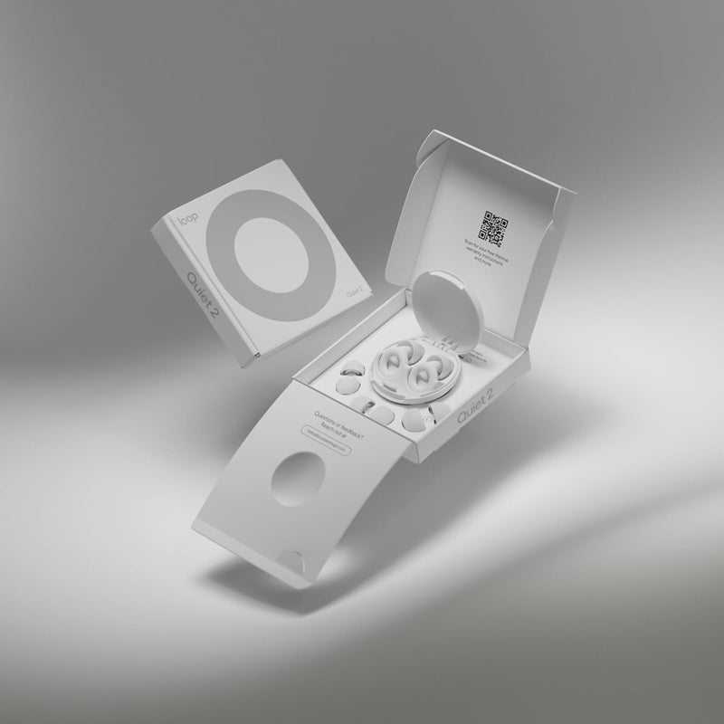 قطع الأذن Loop Quiet 2 – قطع أذن مريحة للغاية وقابلة لإعادة الاستخدام تقلل من الضوضاء، مناسبة للنوم، التركيز العميق، السفر، وحساسية الضوضاء؛ توفر حماية سمعية مرنة؛ يمكن تخصيص مقاسها؛ تقلل من الضوضاء بمقدار 24 ديسيبل (SNR). - Image 3