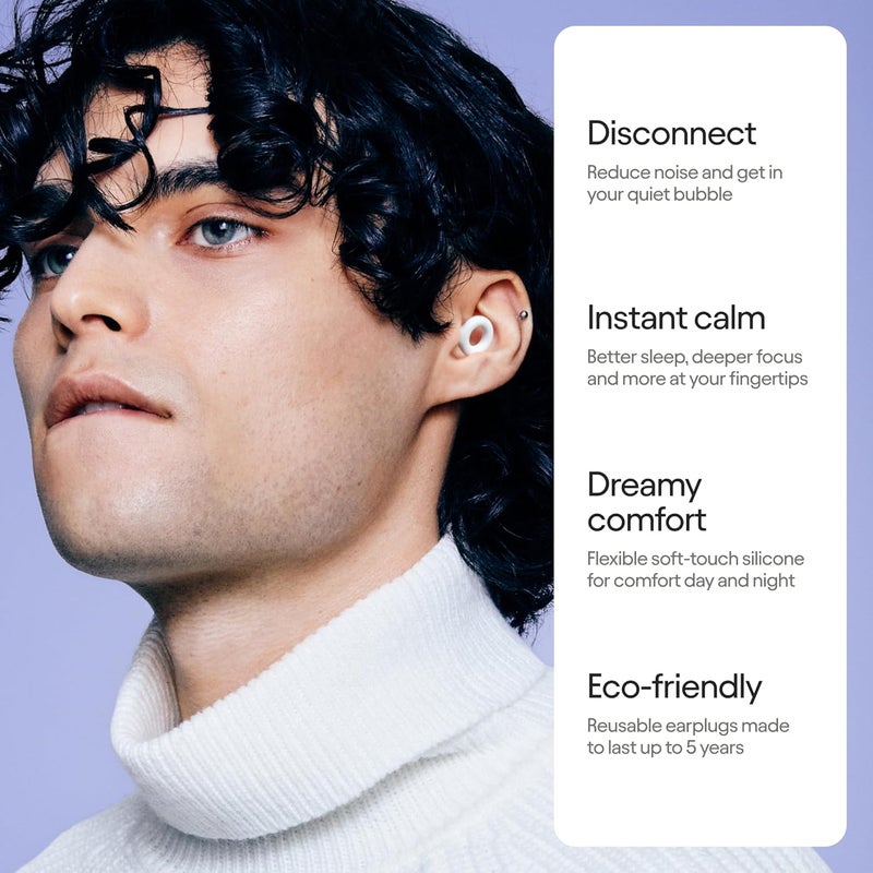 قطع الأذن Loop Quiet 2 – قطع أذن مريحة للغاية وقابلة لإعادة الاستخدام تقلل من الضوضاء، مناسبة للنوم، التركيز العميق، السفر، وحساسية الضوضاء؛ توفر حماية سمعية مرنة؛ يمكن تخصيص مقاسها؛ تقلل من الضوضاء بمقدار 24 ديسيبل (SNR). - Image 2