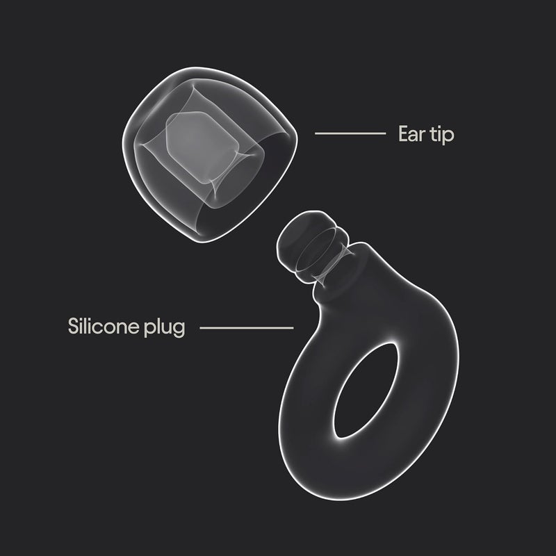 قطع الأذن Loop Quiet 2 – قطع أذن مريحة للغاية وقابلة لإعادة الاستخدام تقلل من الضوضاء، مناسبة للنوم، التركيز العميق، السفر، وحساسية الضوضاء؛ توفر حماية سمعية مرنة؛ يمكن تخصيص مقاسها؛ تقلل من الضوضاء بمقدار 24 ديسيبل (SNR). - Image 5
