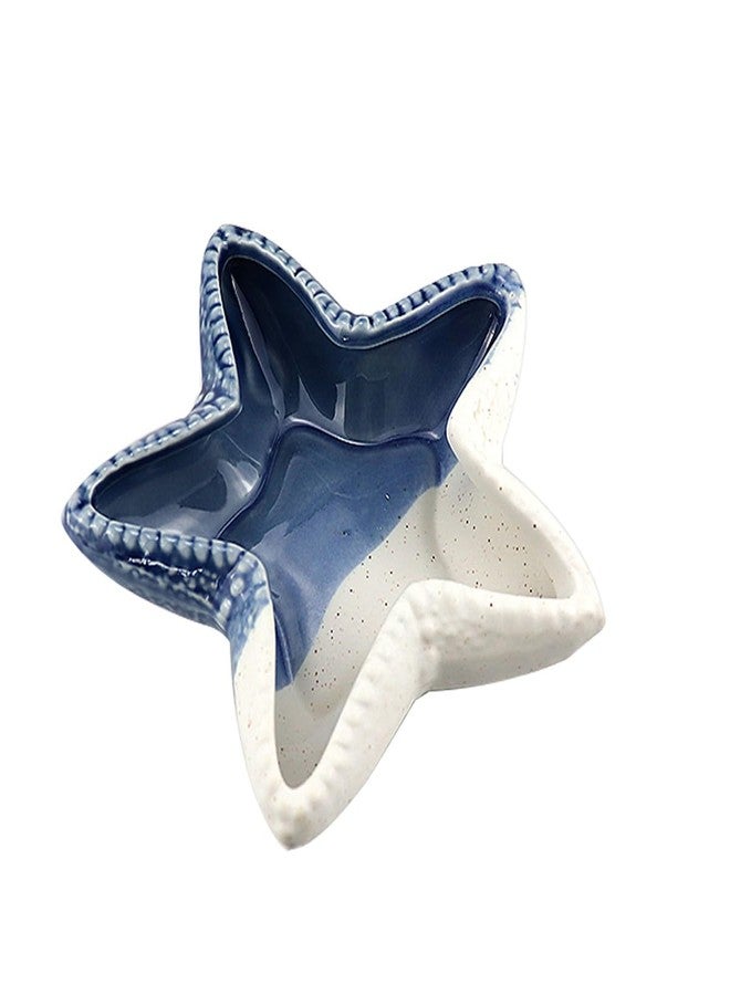 LCJAOF Ceramic Ocean Star Dish Candy Server Bowl for Serving Snacks or Storing Jewelry Decorative Tray for Home, Office, or Nautical Party Decorations - Image 1