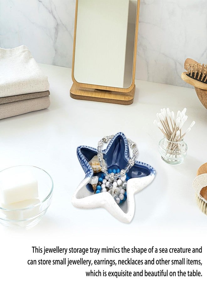 LCJAOF Ceramic Ocean Star Dish Candy Server Bowl for Serving Snacks or Storing Jewelry Decorative Tray for Home, Office, or Nautical Party Decorations - Image 5