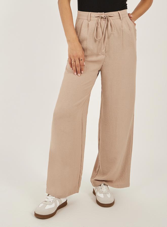 Styli Beige Relaxed Fit Cullotte Pants - Image 2