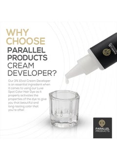 PARALLEL PRODUCTS Parallel Products - 3% 10 Volume Professional Tint Developer - 25mL - Oxidant for Cream Hair Dye - Mix with Cream Hair Dye for Coloring - Use with Parallel Products Luxe Spot Color Cream Hair Dye/Kit  - Image 3