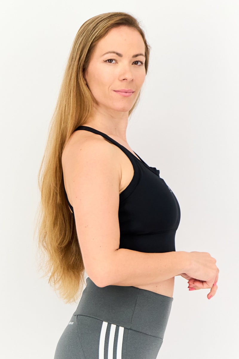 Nike Women Dri Fit Brand Logo Sports Bra, Black - Image 4