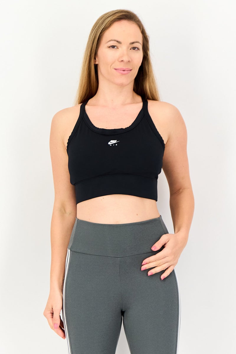 Nike Women Dri Fit Brand Logo Sports Bra, Black - Image 1