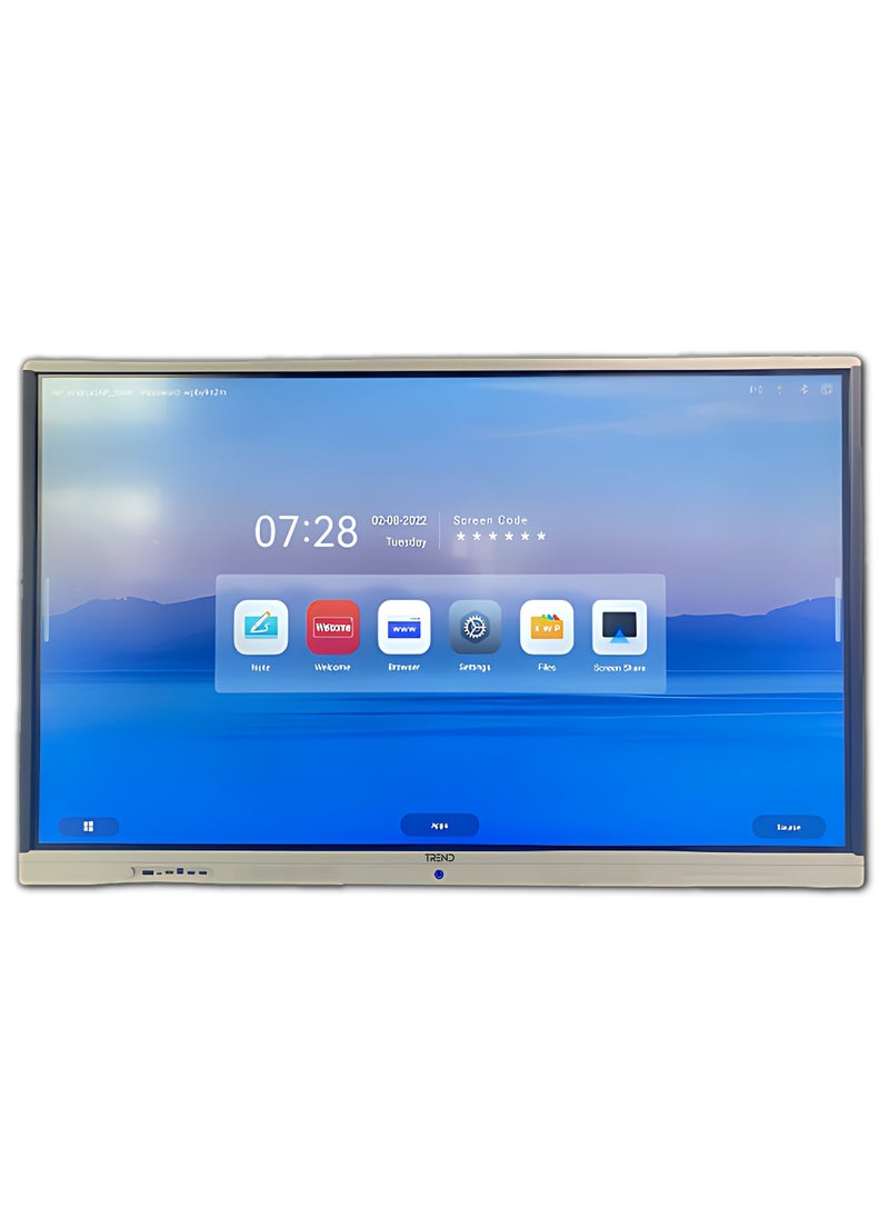 Trend - TREND 65" 4K DLED Interactive Display - White Frame, Octa-Core, 8GB RAM, 128GB Storage, Android 14, 40-Point Touch, Google EDLA Certified - Image 1